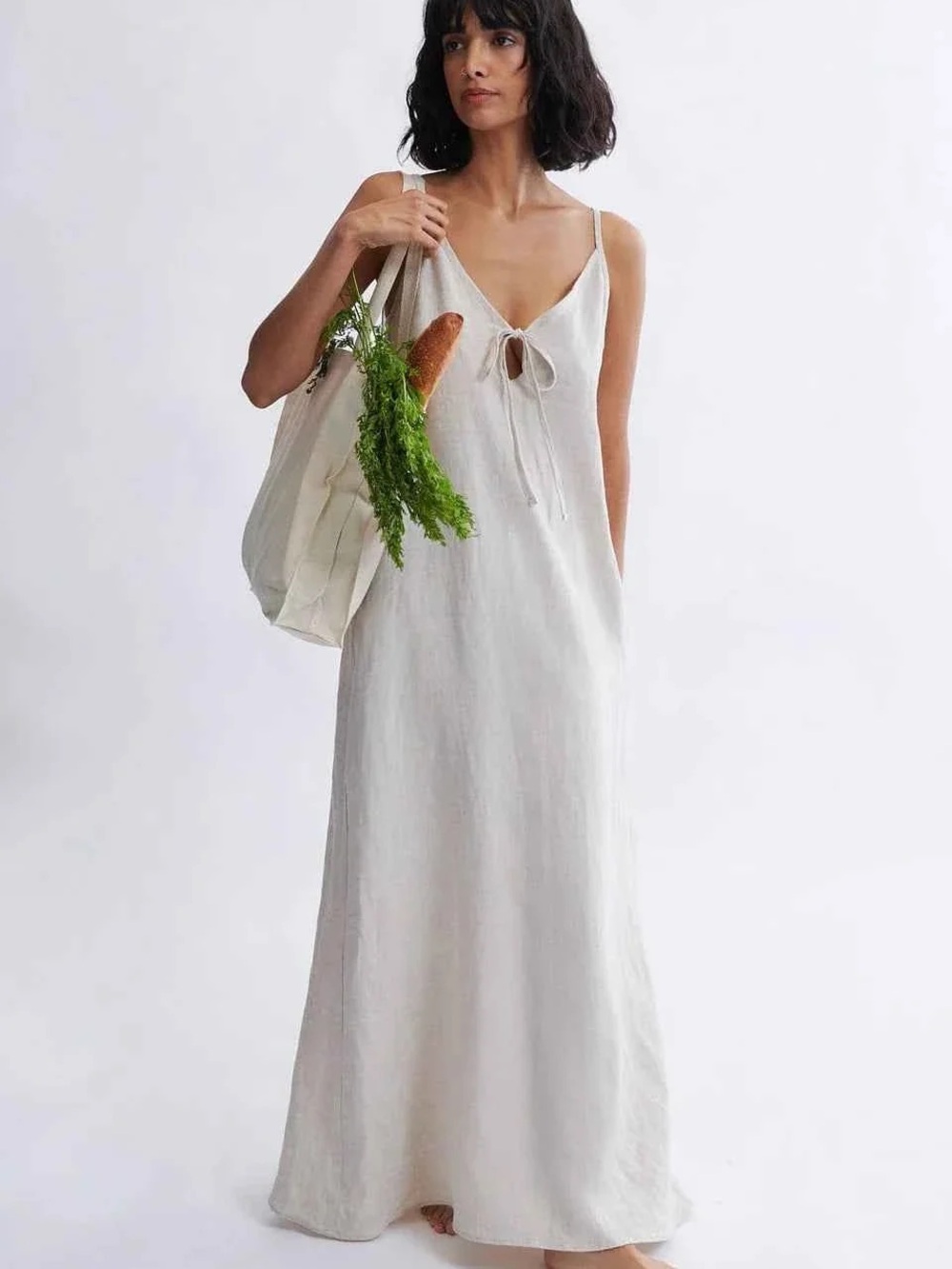 Eliza Faulkner Ivy Linen Dress Natural